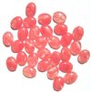 30 12x9mm Flat Oval Crystal Strawberry Marble
